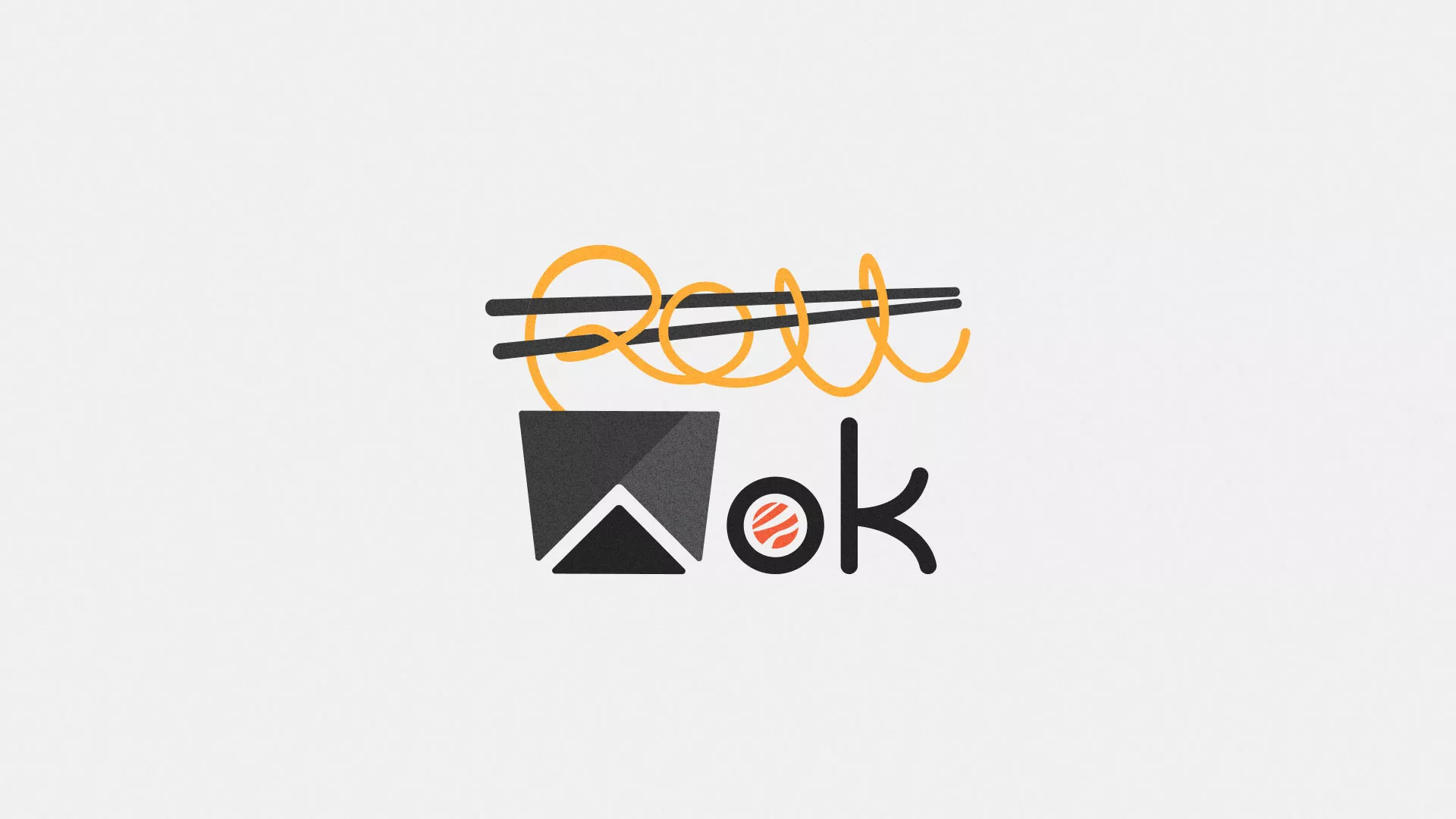 Разработка логотипа в Унече для суши-бара «Roll Wok Club»