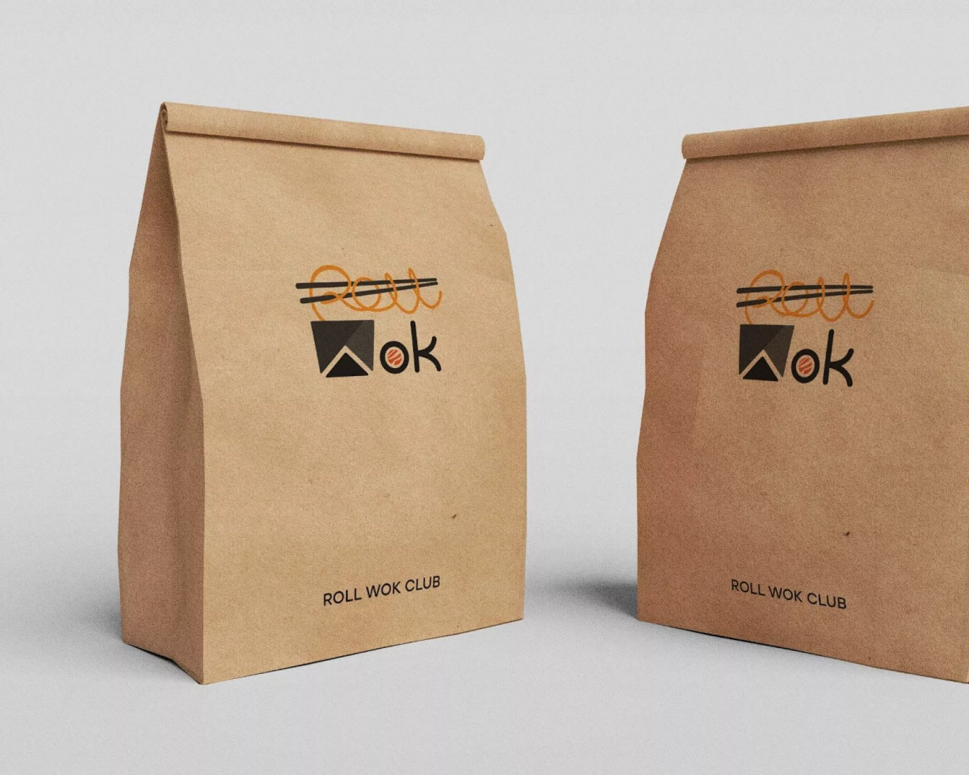 Создание дизайна упаковки суши-бара «Roll Wok Club» в Унече